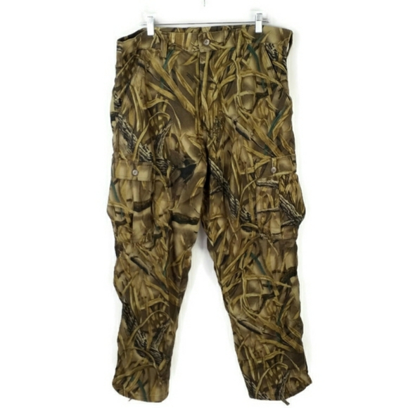 Vintage Mad Dog Gear Stearns Advantage Wetlands Camo Water Resist Pants Mens L